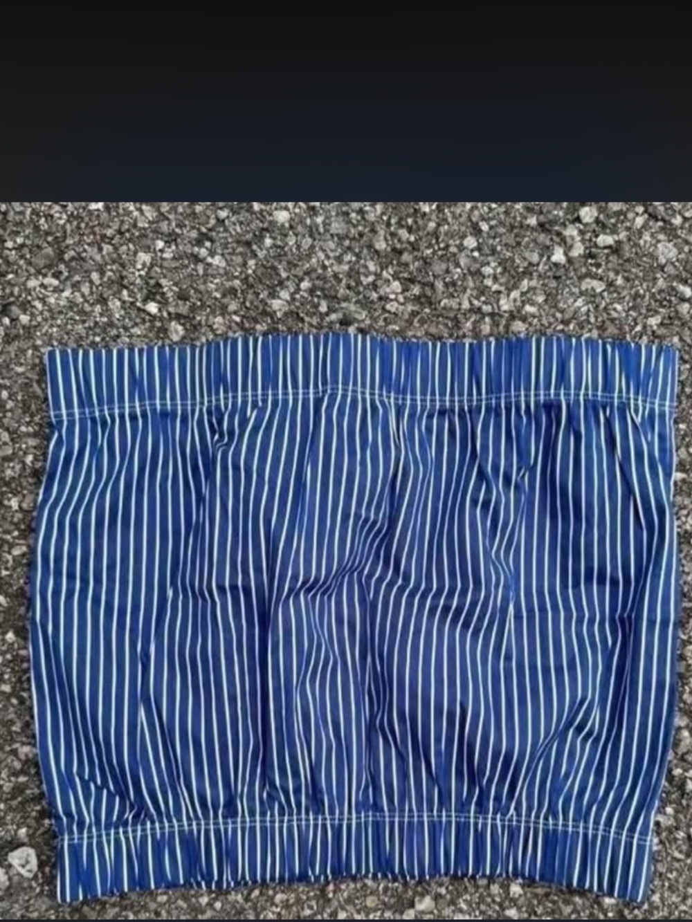 Blakely Blue and White Striped Tube Top